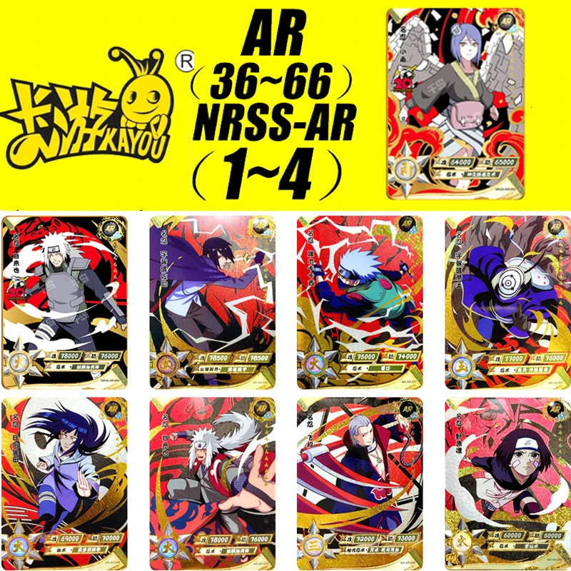 Kayou AR Card 36~66 Series NRSS-AR 1~4 Series Naruto Senju Hashirama Uchiha Sasuke Collection Card Christmas Birthday Gift Toys