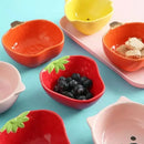 Creative Fruit Vegetable Animal Model Cartoon Child Ceramic Dishes Tableware Dessert Plate Salad Bowl Breakfast Disc Kids Saucer