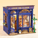 Robotime Rolife Leisure Time Tea Room DIY Miniature Dollhouse Kit Crafts Hobbies Amazing Gift for Women Children DG171