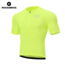 ROCKBROS Men Cycling Jersey Summer Breathable MTB Road Bicycle T-shirts Quick Dry Sports Run Short Sleeve T-shirt Bike Tops