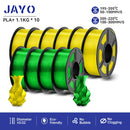 JAYO PLA PLUS Transparente 3D Printer Filament 1.75mm 1.1KG/Rolls 3D Printing Materials for 100% No Bubble &FDM 3D Pen DIY Gift
