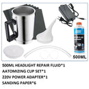 Car Headlight Restoration Polish Liquid Polymer Evaporator Garage Tools Car Headlight Renovation Repair Scratch Remover