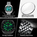 POEDAGAR Luxury Brand Men Clock Date Week Fashion Quartz Male Wristwatch Luminous Waterproof Stainless Steel Men's Watches Reloj