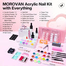 Morovan Professional Beginner Acrylic Nail Starter Kit, Convenient All-In-One Kit For Home Salon, Valentine's Day Holiday Gift