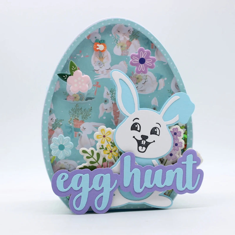 KSCRAFT Easter Egg Shaker Box Metal Cutting Dies Stencils for DIY Scrapbooking Decorative Embossing DIY Paper Cards