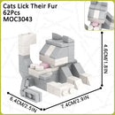 MOC Animal Brick Cat Shark Easter Bunny Deer Rabbit Compatible Building Blocks Set Assembly Toys For Children Adult Friends Gift