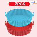 Kit 5 Forma De Silicone Para Air Fryer Forno Microondas Fritadeira Assadeira Reutilizável Antiaderente Flexível