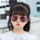 Kids Cute Sunglasses Metal Frame Children Sun Glasses Fashion Girls Outdoor Cycling Goggles Party Eyewear Photography Supplies