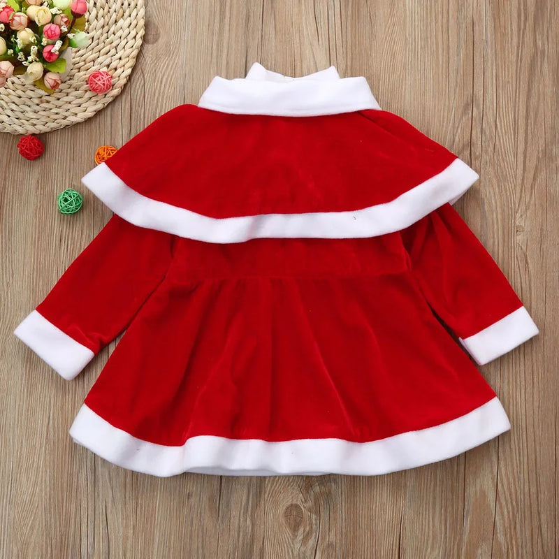 Christmas Santa Claus Cosplay Costume Boys Long Sleeve Clothes Baby Girls Dress Cute Show Christmas Hats and Christmas Supplies