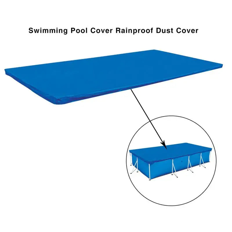 Rectangular Swimming Pool Cover Solar Summer Pool Tub Rainproof Dust Cover Outdoor PE Bubble Film Blanket pool  Accessory