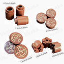 50pcs Brown Tree Stump Building Blocks Toy Set City Farm Wooden Blocks Accessories Set DIY Toys Parts for Kids Birthday Gifts