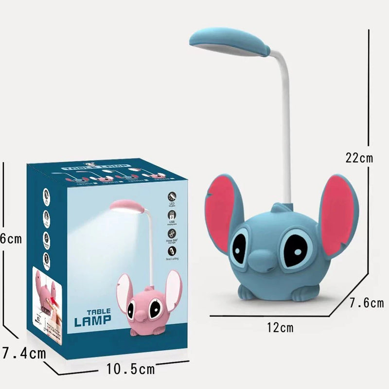 Led Lilo & Stitch Desk Lamp With Pencil Sharpener Foldable Light Cute Desk Night Light Usb Recharge Light Gift Christmas gifts