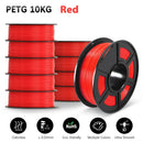 SUNLU 10KG 3D Filament PETG Filament 10kg 22 lbs 1.75mm 3D-Drucker-Filament Gute Säure- und Alkalibeständigkeit Hohe Transparenz