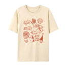 Summer Ocean Coastal Graphic Tees Trendy Retro Aesthetic La Dolce Vita T Shirt Cute Oyster Wine Shirt Beach Vacation Women Tops