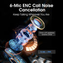 QCY HT05 ANC Kabellose Kopfhörer 40dB Geräuschunterdrückung Bluetooth 5.2 In-Ear-Kopfhörer 6 Mikrofone ENC HD-Anruf-Headset Transparenzmodus