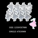 Hollow Heart Shape Silicone Lollipop Molds Bunny Rabbit Chocolate Candy Cheese Mould Valentine Day Easter Cake Decorating Tools