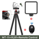 Ulanzi MT-11 Octopus Flexibles Stativ für Telefon SLR DSLR Gopro Kamera Stativ Ausziehbar 1/4'' Schraube mit Kugelkopf Cold Shoe Telefonclip