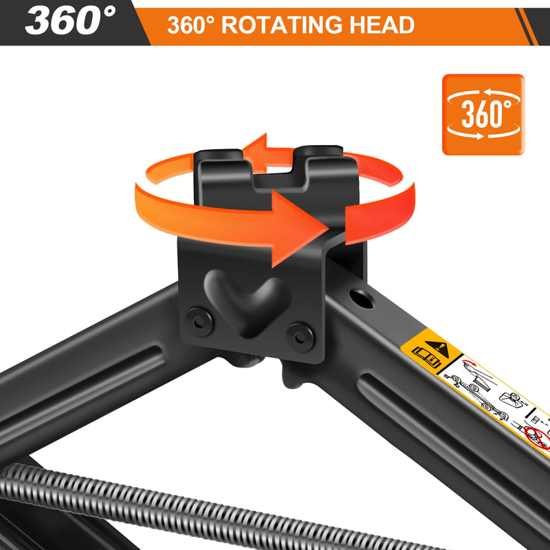 Car Tyre Changing Tools Kit Universal Scissor Jack 2 Ton Labor-Saving Scissor,with Hexagonal Lug Wrench for Cars/SUVS/Sedans