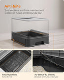 Feandrea Hidden Cat Litter Box, Cat Litter Tray with Hood, Slide-Out Tray, Scoop, Brush, Spacious for Large Cats