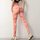 Seamless Tie Dye Leggings Women Fitness Gym Clothing Sports Pants Ladies High Waist Peach Hip Leggings Tights Fast drying Pants