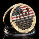 Thank You for Your Service Challenge Coin Prayer God Bless The Police Thin Blue Line Golden Plated Commemorative Coin