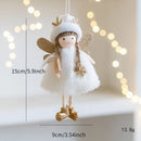 New Christmas Mouse Doll Pendant Girl Ballet Angel Christmas Tree Pendant Plush Hanging Xmas Decoration Charms New Year Gifts