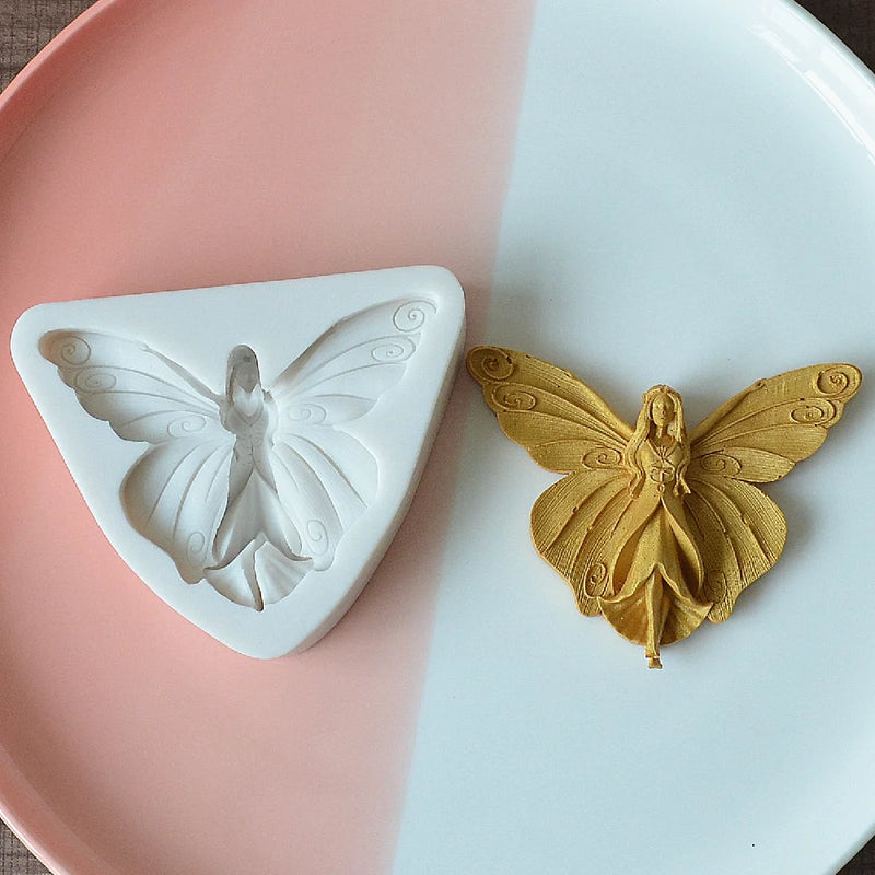 utterfly Fairy Silicone Sugar Making Mold Biscuit Cupcake Chocolate Baking Mold Fondant Cake Decoration Tool Christmas Tool