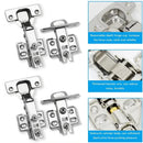 ZEXEF Stainless Steel Hydraulic Hinges Cabinet Door Spring Hinge Damper Buffer Quiet Closing Kitchen Cupboard Furniture Hardware