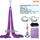 SucceBuy 8.7/11 Yards Aerial Yoga Hammock &Swing Yoga Starter Kit Aerial Silk Fabric Yoga Strap Accessory for All Levels Fitness