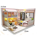 DIY Wooden Princess Room Casa Doll Houses Miniature Building Kits with Furniture Light Dollhouse Toys for Adults Birthday Gifts