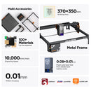 ACMER P1 S Pro 6W Laser Engraving Machine With Honeycomb Board Ultra-thin Laser Acrylic Engraver Cutting Machine 380x370mm Area