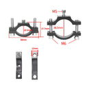 2Pcs Bike Motorcycle Headlight Spotlight Mount Handlebar Fixed Clamp Bracket Clip M5/M6 Screw Aluminum Alloy Front Light Holder