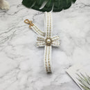 Hundeleinen-Halsband-Set aus Spitze, Vintage Schleife, Perlen, Glöckchen, verstellbares Mädchen-Hundehalsband für kleine bis mittelgroße Hunde, Welpenhalsband, Haustierbedarf