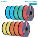 SUNLU 10KG PETG/ABS Filaments 10Rolls 3D Filament 1KG/roll 1.75mm 100% Filament Lines Up Neatly For 3D Printing From EU US