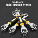 52 In 1 Socket Wrench Rotary Spanner Work with Spline Bolts 360 Degree Rotation Spanner Universal Furniture Car Repair Hand Tool