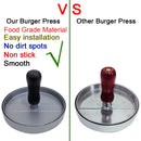 Food Grade Burger Press Patty Maker Aluminium Hamburger Mold Non-Stick with 100 Patty Papers