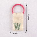 1Pc Aesthetic Initial Embroidery Alphabet Keychains Fabric DIY 26 Letters Unique Keyring Charms For Pouch Bags Accessories Gift