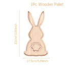 Wooden Easter Double Wavy Egg Rabbit Tray Happy Easter Party Decorations For Home 2025 Kids Favors Egg Bunny Pallet Snack Holder
