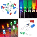 500Pcs LED Light-Emitting Diode Red Yellow Blue Green White 5MM Luminous Diode Kit 100Pcs/Color Luminous Diode Assorted Kit LED