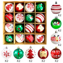 16PCS 6CM Christmas Ball Decoration Christmas Tree Ornaments Electroplated Plastic Painted Xmas Hanging Tree Pendants Xmas Decor