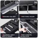 Royal Gourmet CD2030AN 30-Inch Charcoal Grill, Deluxe BBQ Smoker Picnic Camping Patio Backyard Cooking, Black, Large