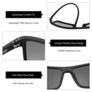 ZENOTTIC Polarisierte Sonnenbrille Damen Herren Leichtes TR90 Gestell UV400 Schutz Eckige Sonnenbrille 2022 2023