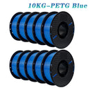 10KG 1.75mm PETG Filament Tangle-Free, High Quality 3D Printing Eco-friendly Plastic Consumables 22LBS, vacuum packaging 3D Prin