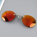 1 Stück Clip-On-Nasenbrille Rundrandlos Matrix Morpheus Sonnenbrille Mini Randlos Vintage Herrenbrille UV400 Schutzbrille