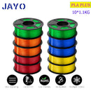 JAYO 3D Filament Printer PLA PLUS/PLA /PETG/PLA+2.0/ABS/TPU 1.75mm 10Rolls for FDM 100%No bubbel 3D Printer Materials DIY Gift