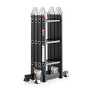 SucceBuy Multi-Purpose Folding Ladder 7-in-1 Tall Step Ladder A Frame Adjustable Telescoping for Household Outdoor Work