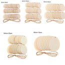 10/25/50pcs Household Natural Hanging Ornaments Wooden Drawing Wood Chips Easter Eggs Wood Slice Easter Decorations