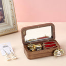 The Anastasia | Handcrafted Walnut Wooden Music Box Ring Holder