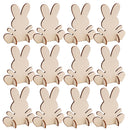 4/10pcs Wooden Easter Rabbit Ornament 2 Size Rabbit Crafts For Home Table Decorations Kids Gift Handmade DIY Painting Supplies