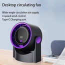 Portable Air Circulator Fan 1200mAh Desktop Rechargeable Fan 100-speed Wind Angle Adjustable for Home Outdoor Travel with Timing